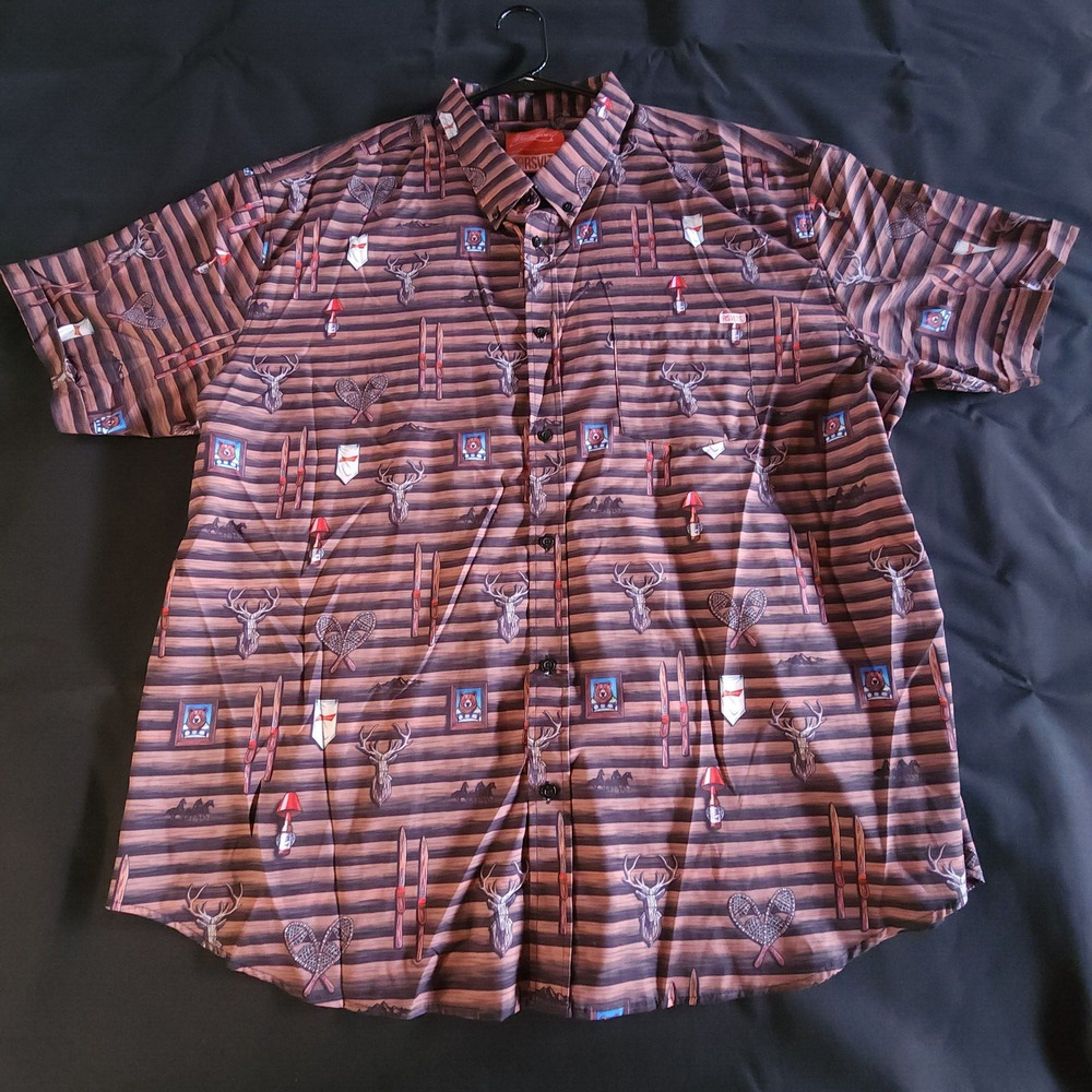 New This Bucks For You RSVLTS Brown Shirt Mens XXXL 3XL Budweiser Beer Kunuflex